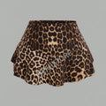 Minifalda acampanada con print de leopardo